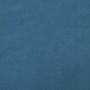 Blauer Samtstoff für Rückenkissen. Nahaufnahme der weichen, luxuriösen Textur für Kissen.