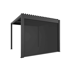 Ximax Seitenmarkise, Aluminium Pergola, 300 cm, Dunkelgrau, für Wind- und Sichtschutz.