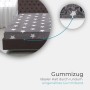 Bestlivings Spannbettlaken Cashmere Touch, 160x200 cm, anthrazit mit Sternenmuster.