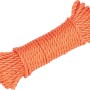 Aufgerolltes, oranges Mehrzweckseil Basic aus Polypropylen, Ø 8 mm, 20 m lang.