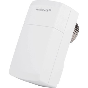 Weißer, kompakter HmIP Heizkörperthermostat für Hausautomation.