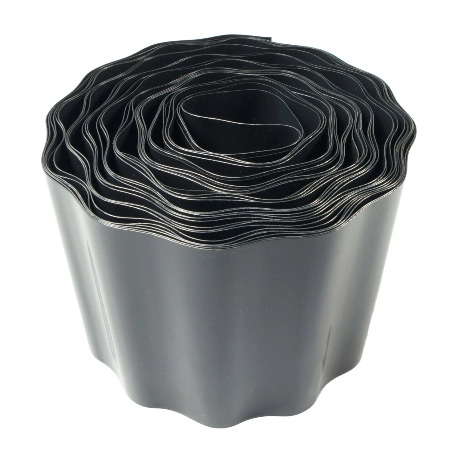 Jardinion Rasenkante 9m x 20cm PET Kunststoff Schwarz Beeteinfassung