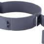 Graue Marley HTCS Rohrschelle DN 75/90/110 zur Befestigung von Abwasserrohren an Wand und Decke.