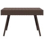 Brauner, klappbarer vidaXL Beistelltisch aus Poly Rattan, 60x40x38 cm. Ideal für Garten und Balkon.
