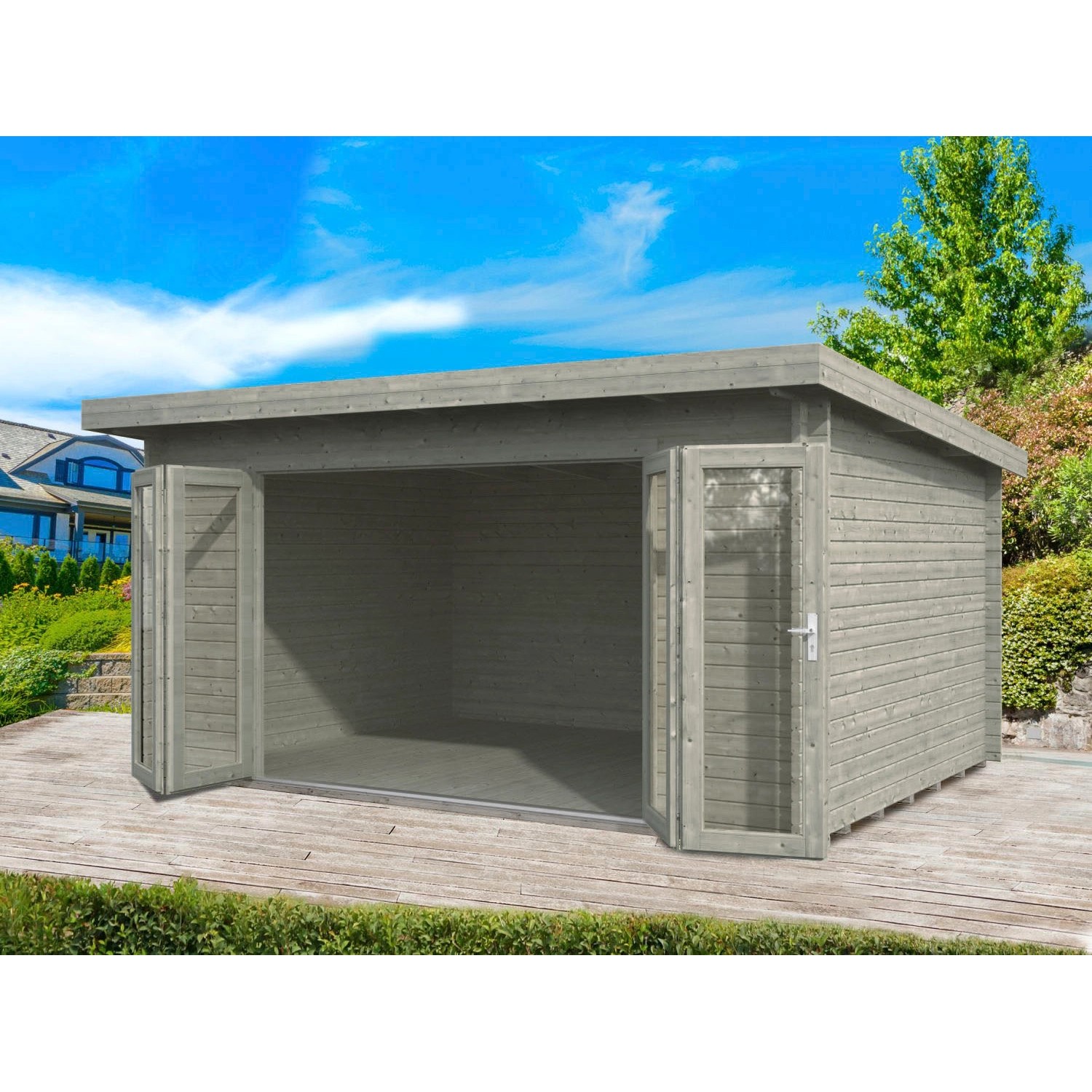 Palmako Gartenhaus "Lea", (Set), 14,2 m², mit Fußboden im Gartenhaus günstig online kaufen