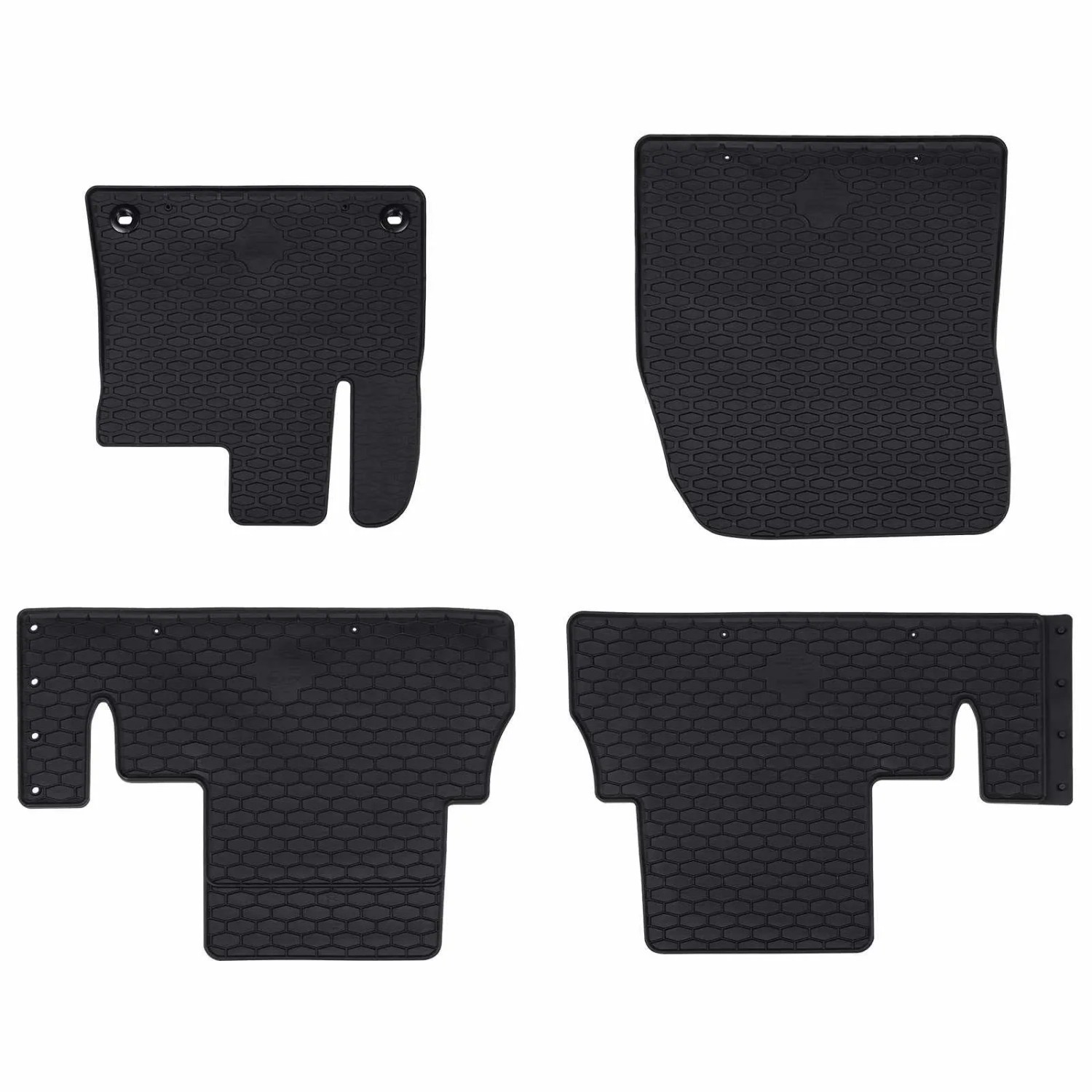 vidaXL Autofußmatte 4-Tlg Schwarz Gummi 42029110