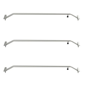 3er Set: Verstellbare TRUTZHOLM Alu Planenbügel für Autoanhänger (1065-1480mm).