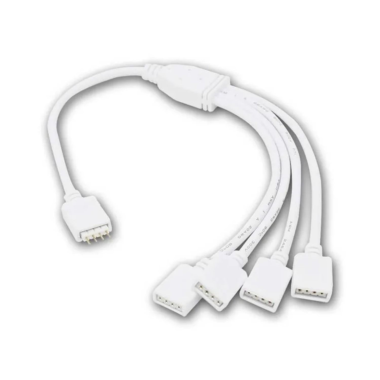 world-trading-net RGB Verteiler 4-fach 4-Pin Weiß