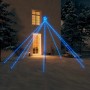 Blaue vidaXL LED-Lichterkette als Weihnachtsbaum für Innen und Außen, 3,6 m hoch.