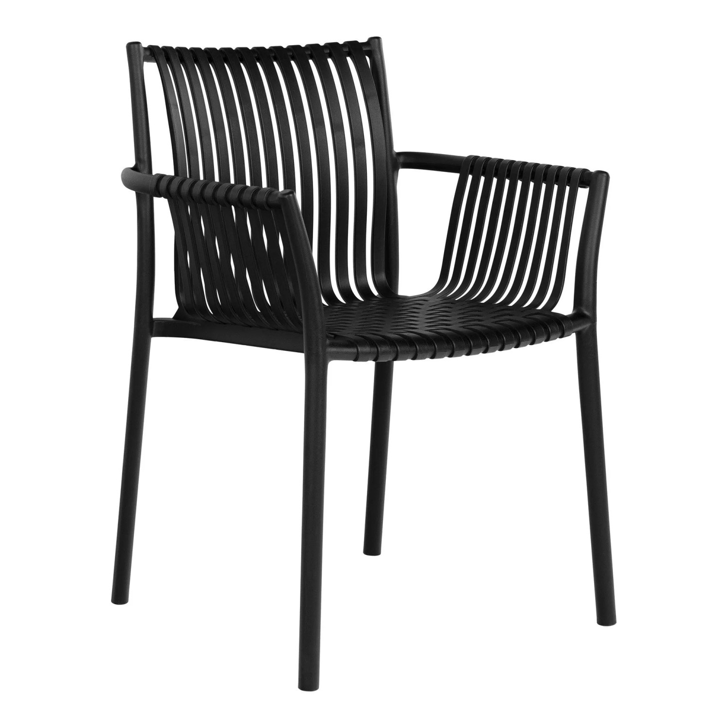 furnicato Gartenstuhl Tulsa PP Schwarz