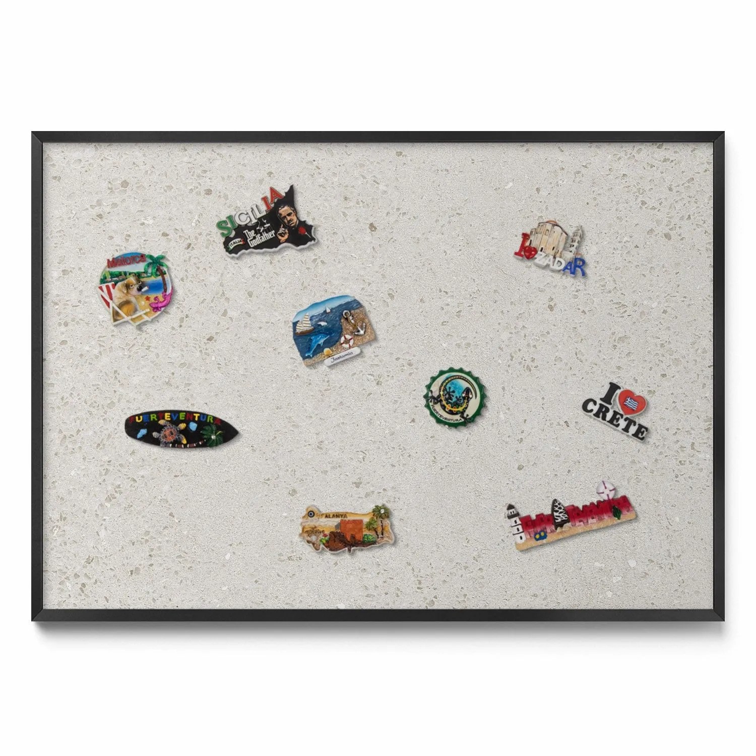 Tulup Magnettafel Magnettafel für die Wand Gerahmt Hellstein Gres 100x70 cm günstig online kaufen