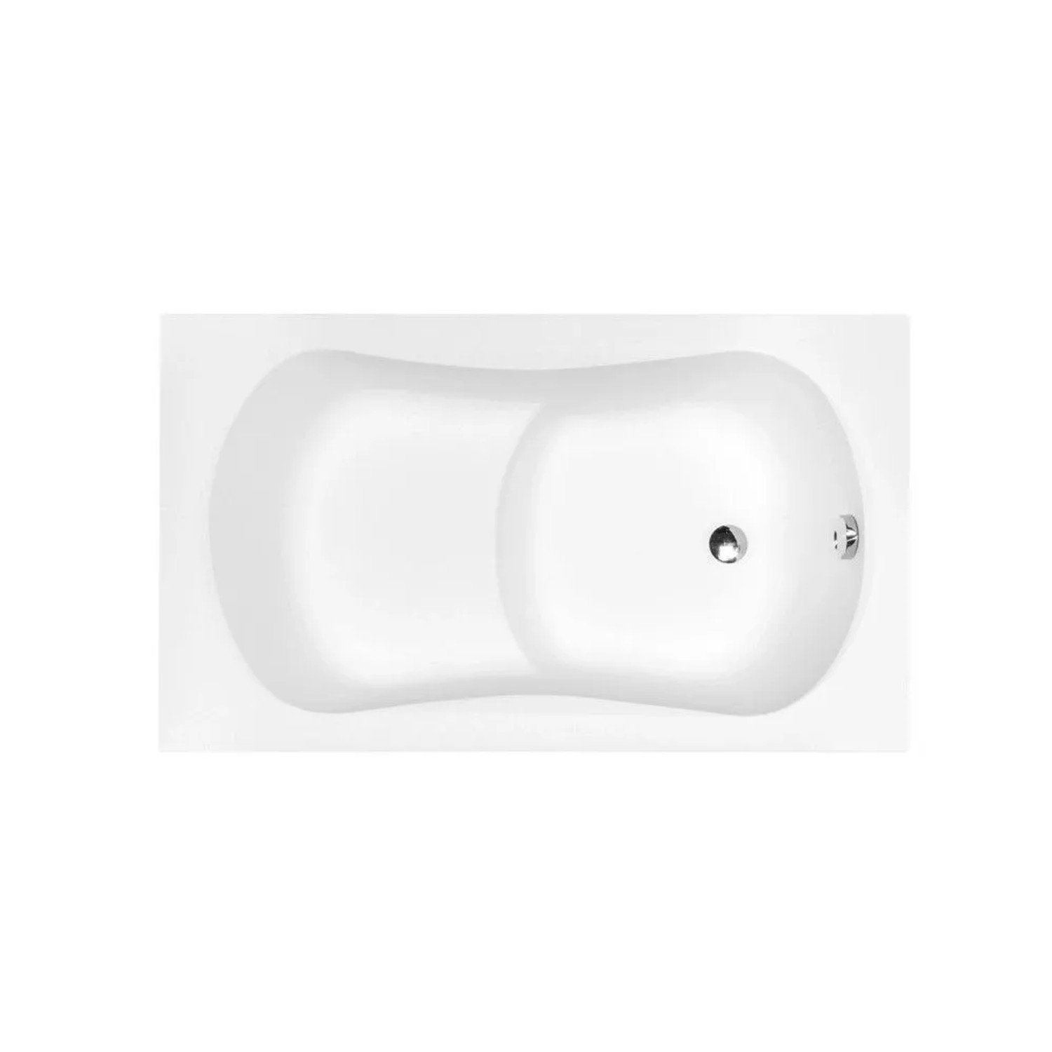 Bad Land Rechteck-Badewanne 120x70 inkl. Ablauf & Füße