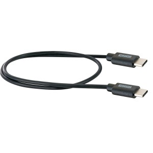 Schwaiger USB-C Kabel, 0,5 m, schwarz, zum Laden und Synchronisieren von Geräten.