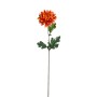Detailaufnahme: Rote Kunstblume Chrysantheme, 60 cm hoch, von Mica Decorations.