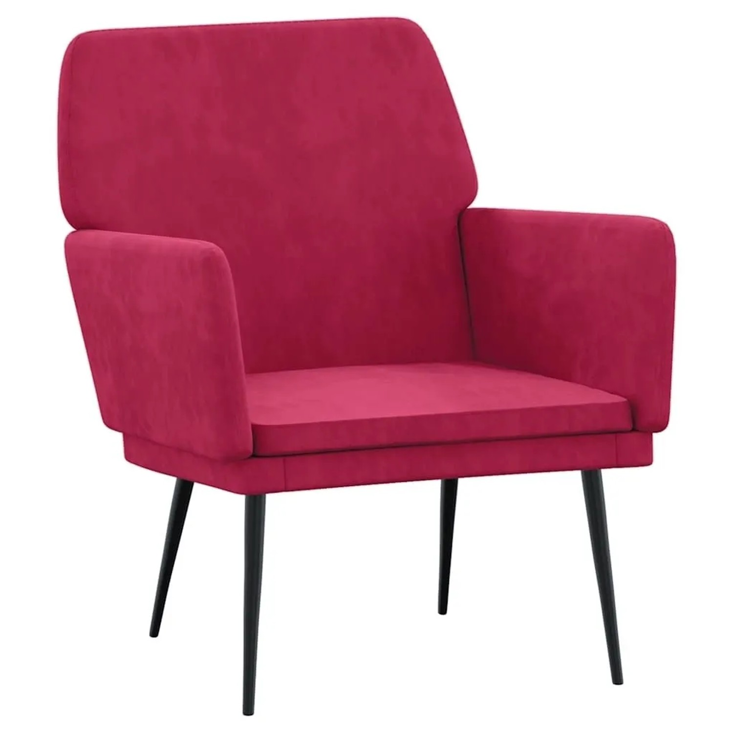 vidaXL Sessel Weinrot 62x79x79 cm Samt 351376