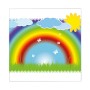 Banjado Schlüsselkasten mit Regenbogen Motiv, 30x30cm, beschreibbar & magnetisch, 50 Haken.