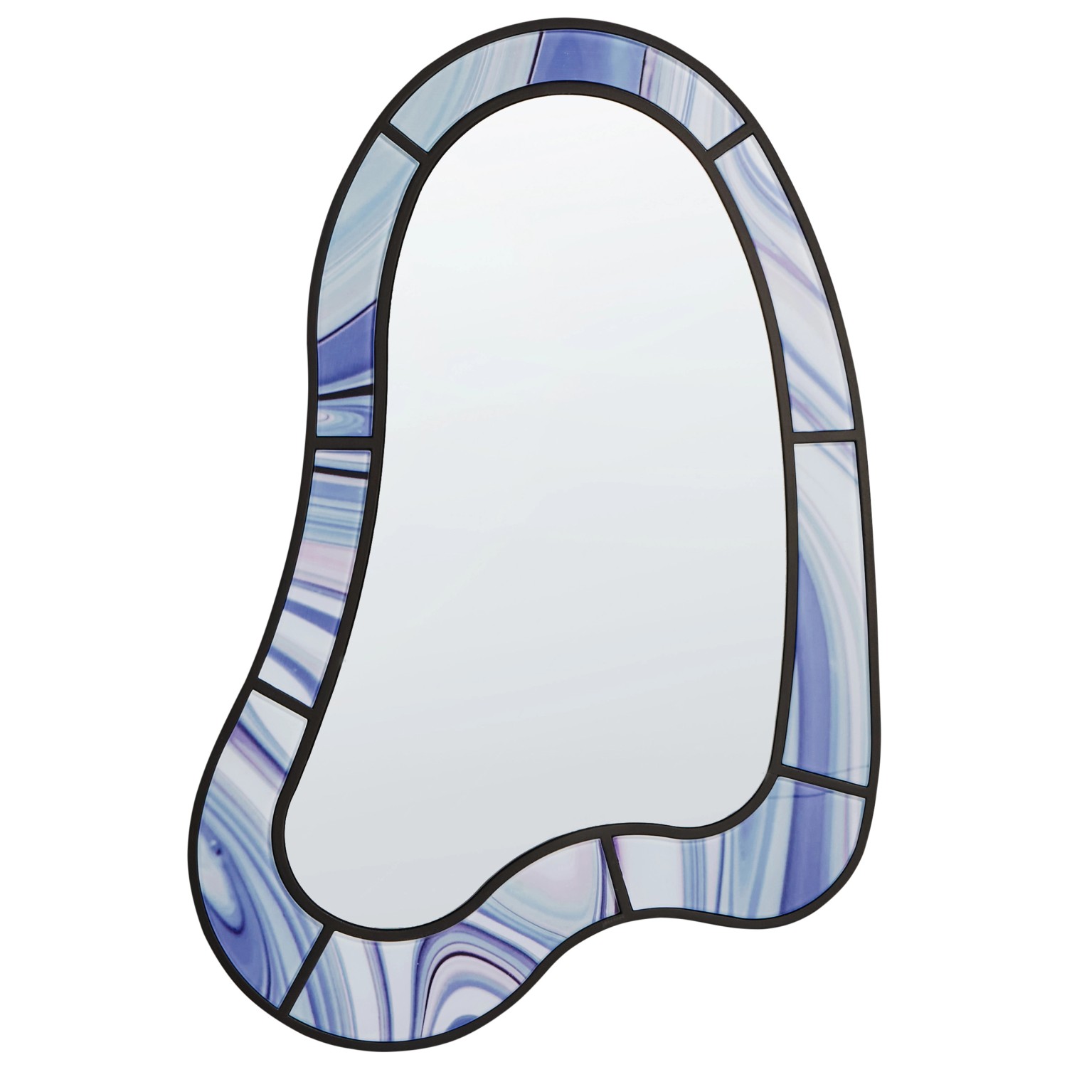 Beliani Wandspiegel MONTSEC Violett 2x49x83