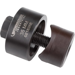 Rothenberger Schraublocher Ø 35 mm für präzise Ausstanzungen in Metall.