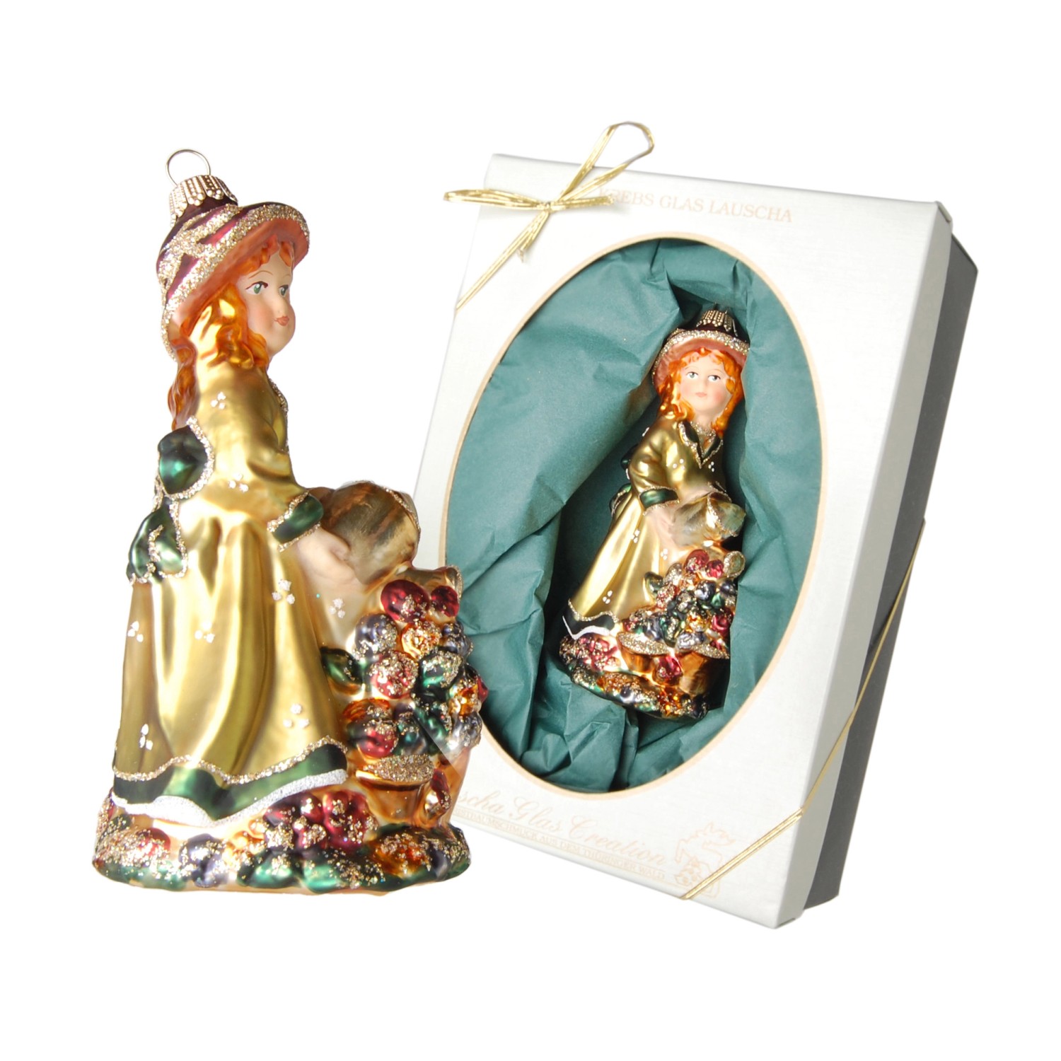 Krebs Glas Lauscha Baumschmuck Biedermeier Annabelle Mehrfarbig 13cm