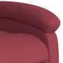 Detailansicht Massagesessel mit Aufstehhilfe, weinrot, Stoffbezug.