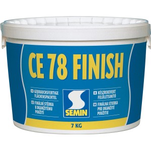 Eimer Semin Spachtelmasse CE 78 Finish, pastös, 7 kg. Gebrauchsfertige Ausgleichsmasse für hochwertige Oberflächen.