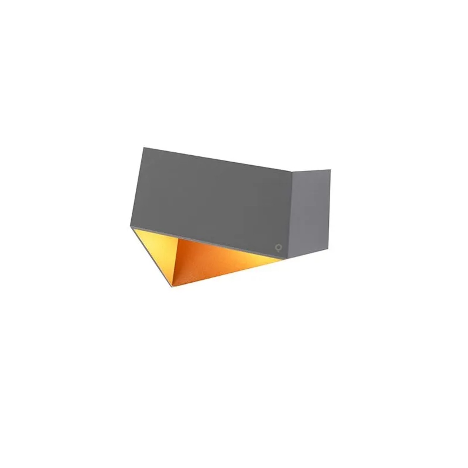QAZQA Design Wandleuchte Grau mit Kupfer Interieur Fold