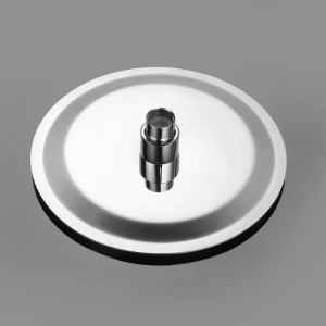 Runde Kopfbrause aus Edelstahl, 25 cm Durchmesser, für Dusche.