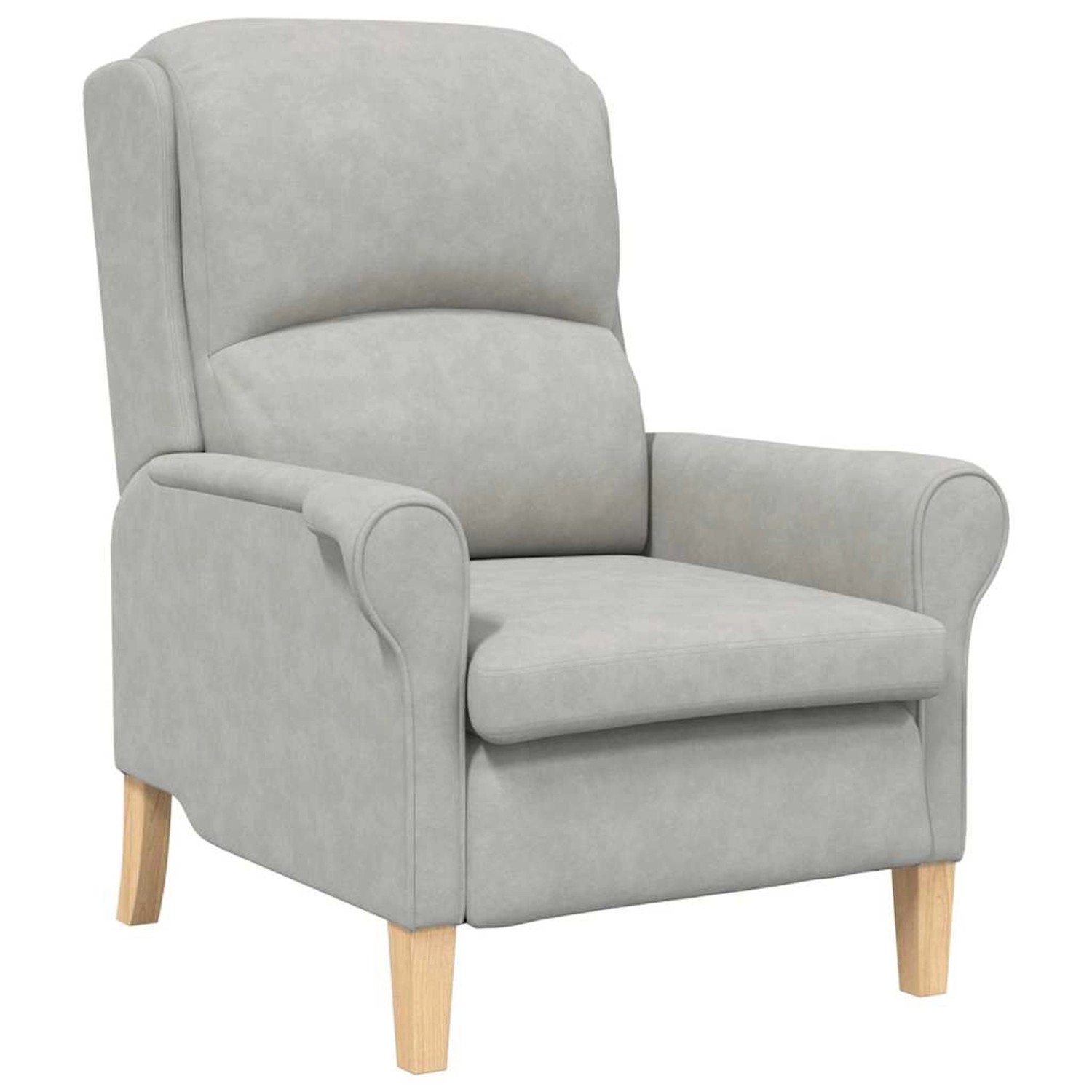 vidaXL Sessel Hellgrau 76 x 94 x 102 cm Mikrofaser 42009871 günstig online kaufen