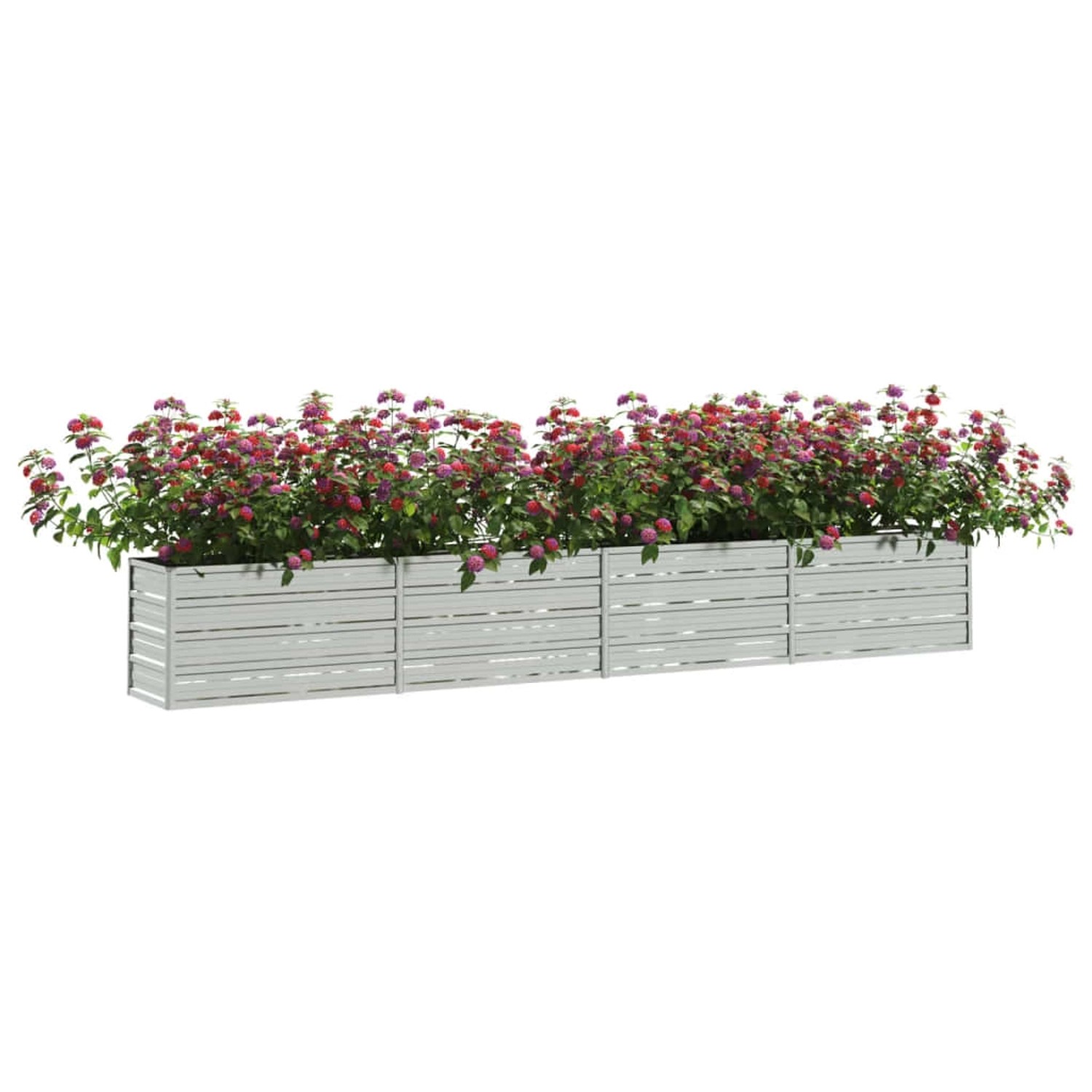 vidaXL Garten-Hochbeet 320x40x45 cm Stahl Silber 1085259