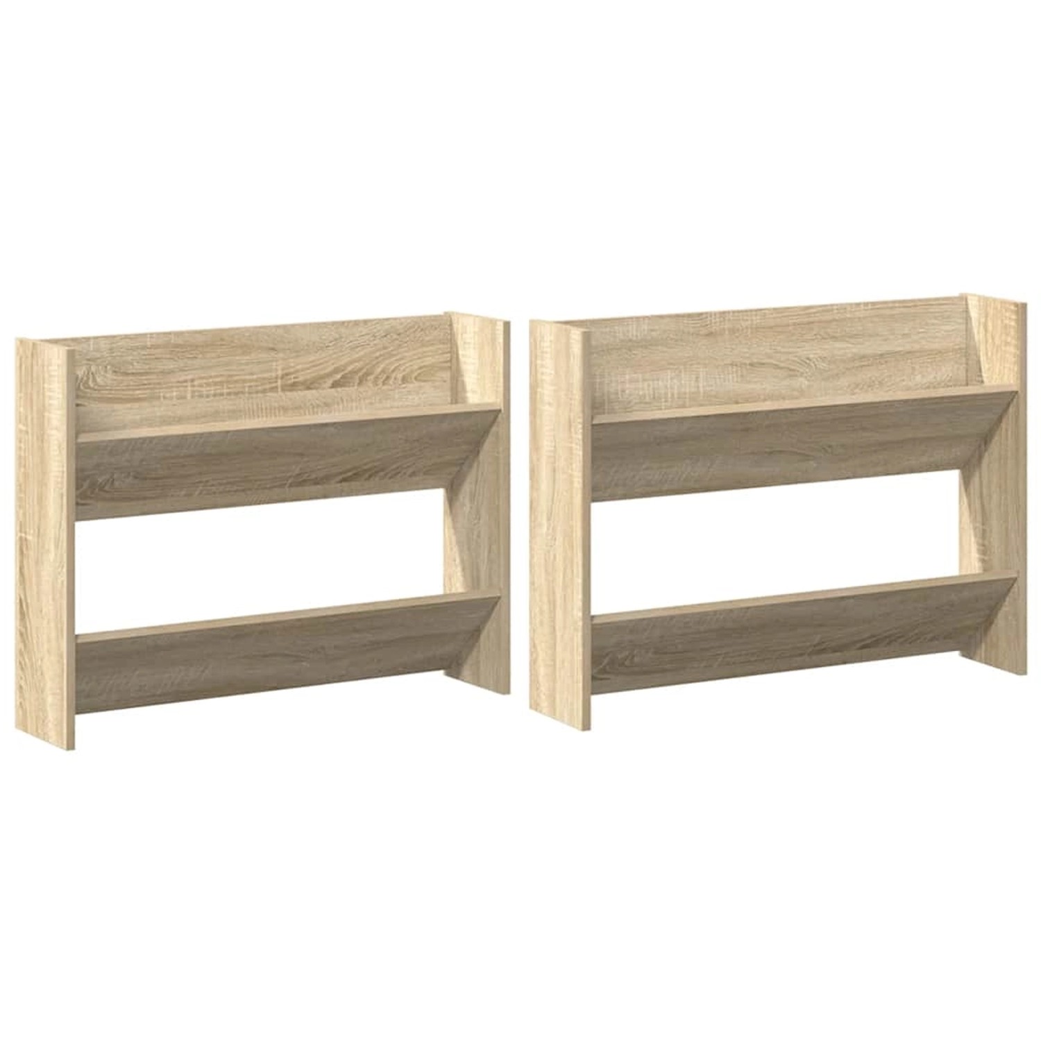 vidaXL Wand-Schuhschränke 2 Stk Sonoma-Eiche 80x18x60cm Holzwerkstoff 806748
