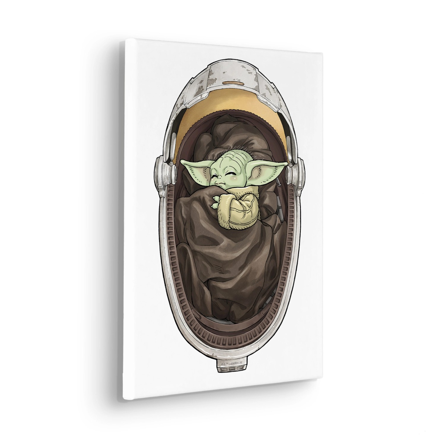 Komar Keilrahmenbild Star Wars The Mandalorian Grogu Sleeping Grün günstig online kaufen