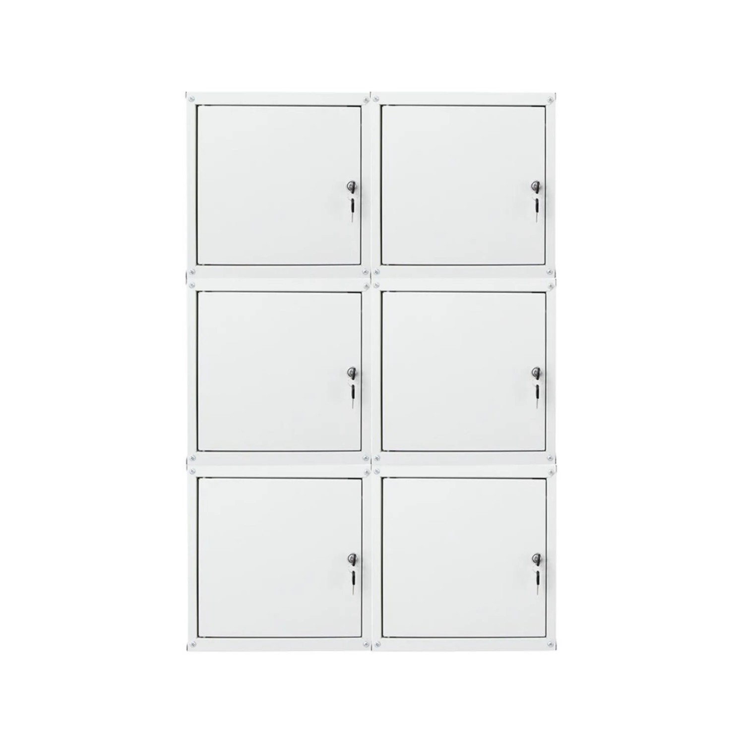 PROREGAL Mega Deal 6x Schließfachwürfel Cubic HxBxT 35 x 35 x 35 cm Grau
