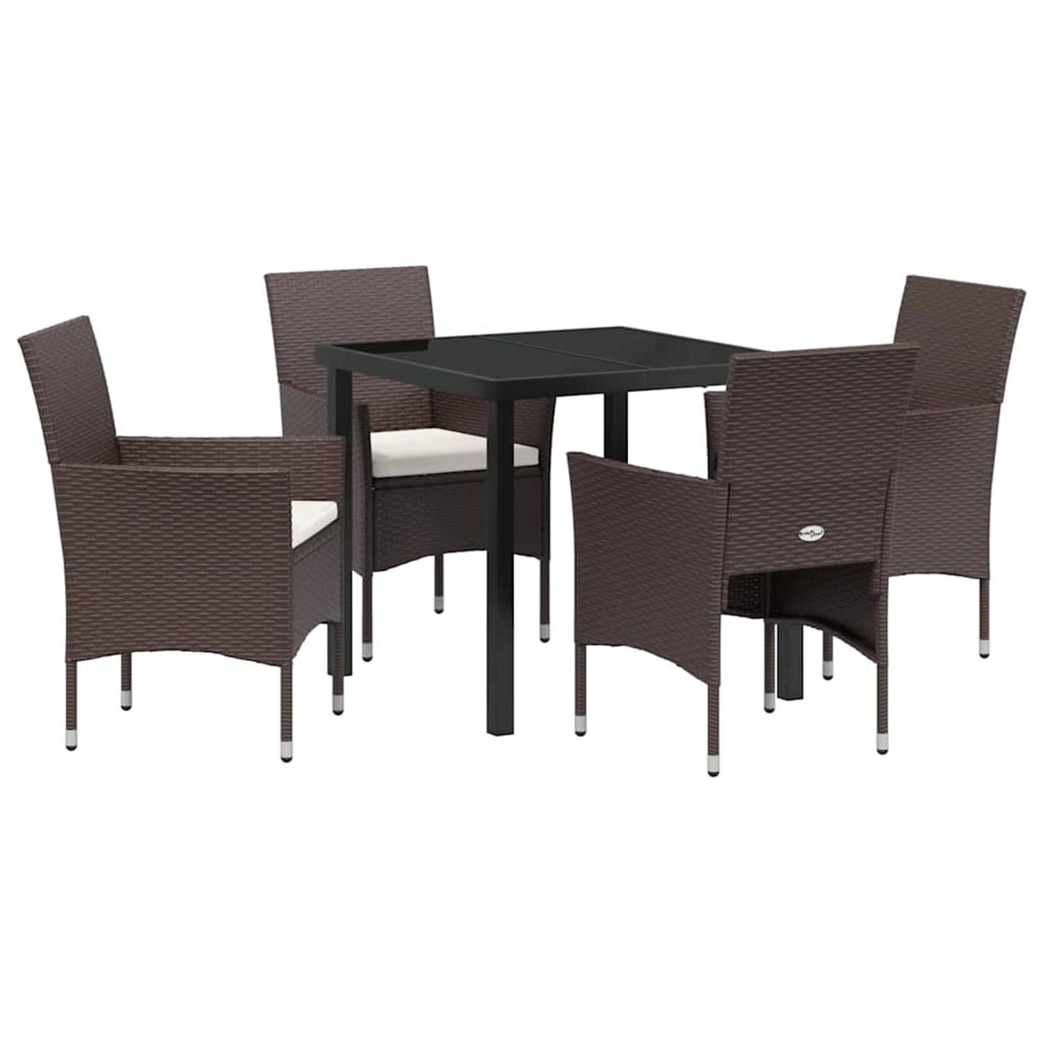vidaXL 5-Teiliges Gartenmöbelset in Braun aus Poly Rattan 3379745 günstig online kaufen