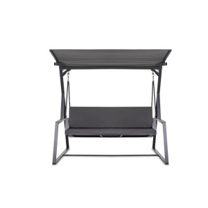 Anthrazitfarbenes Kissen-Set für Hollywoodschaukel, 160x60x50x7cm, für 3-Sitzer Schaukel.