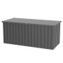 Tepro Universalbox Store Large, anthrazitfarbene Metallbox für Garten und Terrasse.