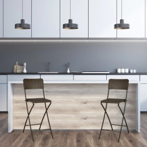 Relaxdays Barhocker 2er Set Kunststoff Stahl Braun Klappbar 115 cm x 44 cm x 63 cm