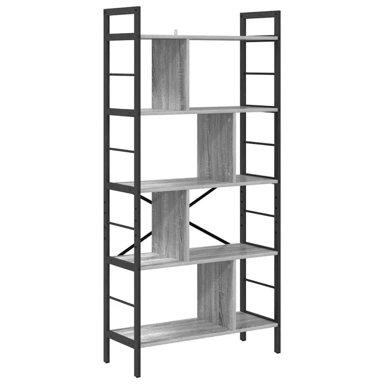 vidaXL Bücherregal Graues Sonoma 75 x 30 x 156 cm Holzwerkstoff 883961 günstig online kaufen