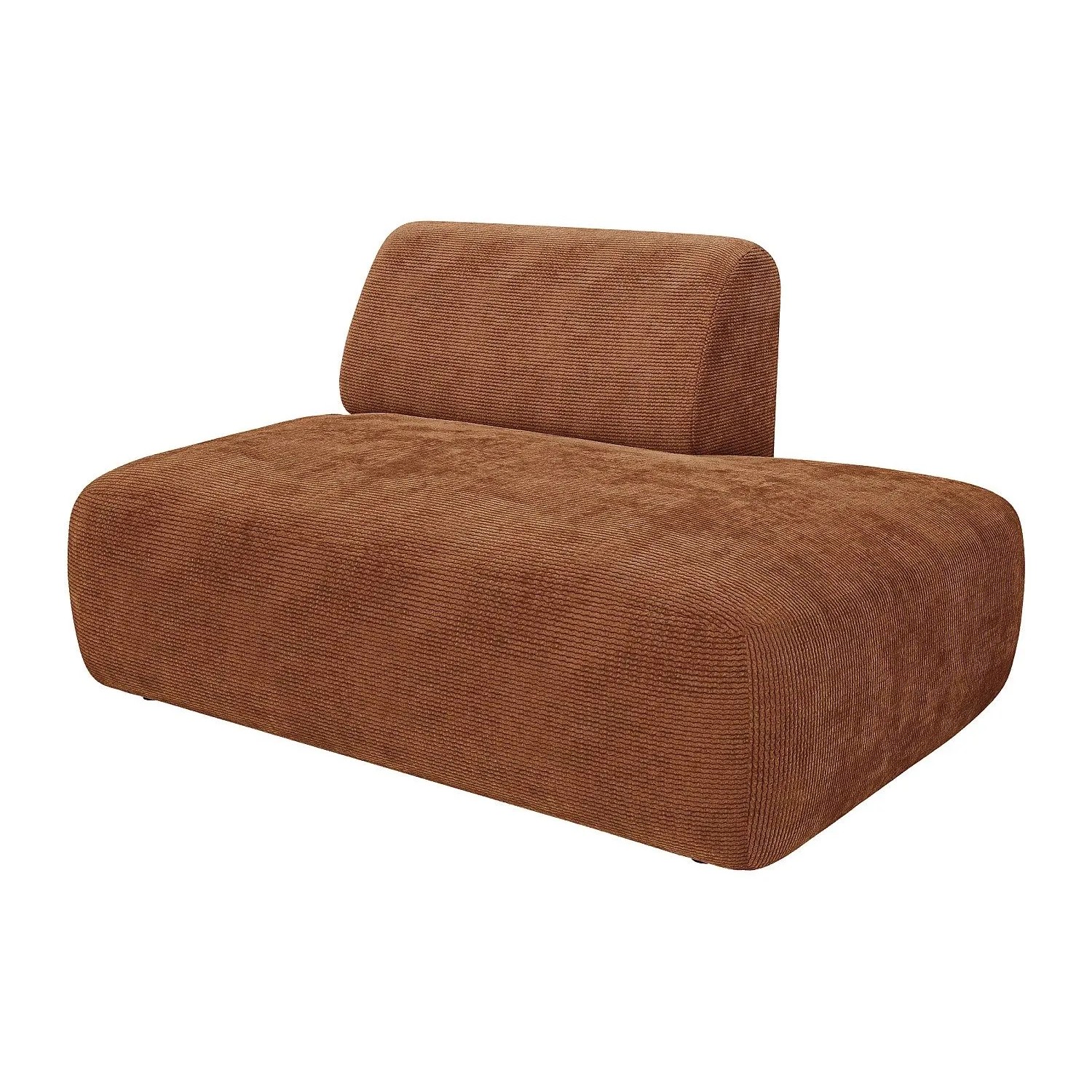 Vente-unique Recamiere Ohne Schlaffunktion Pogni Terracotta 130 cm