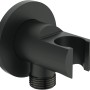 Detailaufnahme: Ideal Standard Ceratherm T100 Unterputz Brausehalter, schwarz matt.