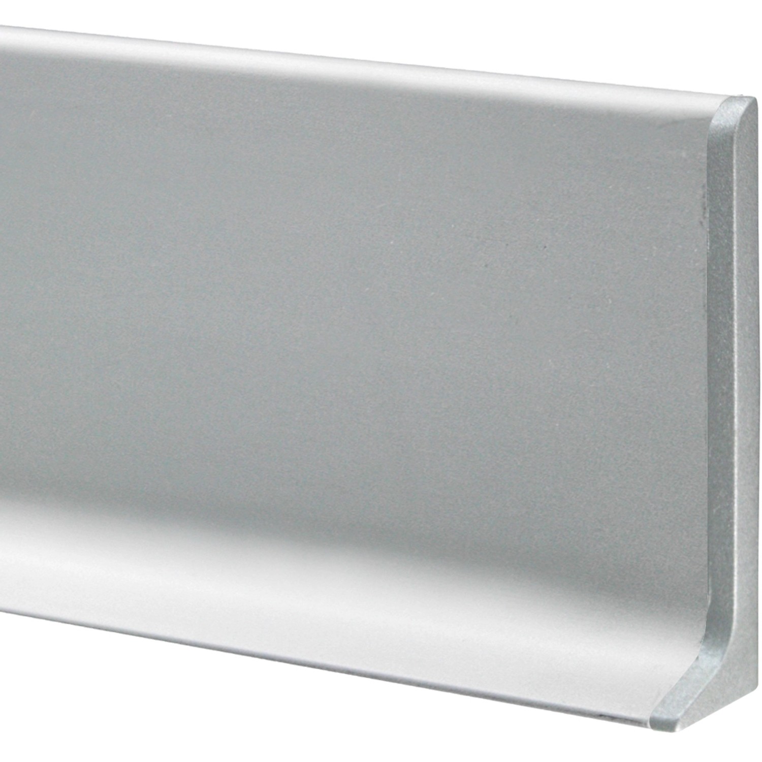 Fuchs Design Endstück rechts für Sockelleiste, 8 cm, Alu Silber.