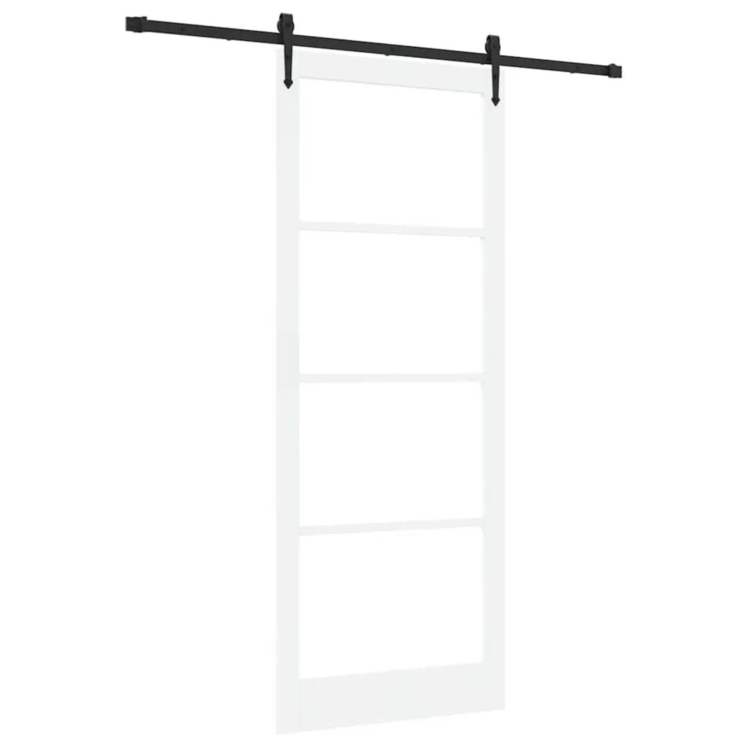 vidaXL Schiebetür Weiß und Schwarz 93 x 232 cm 3332404