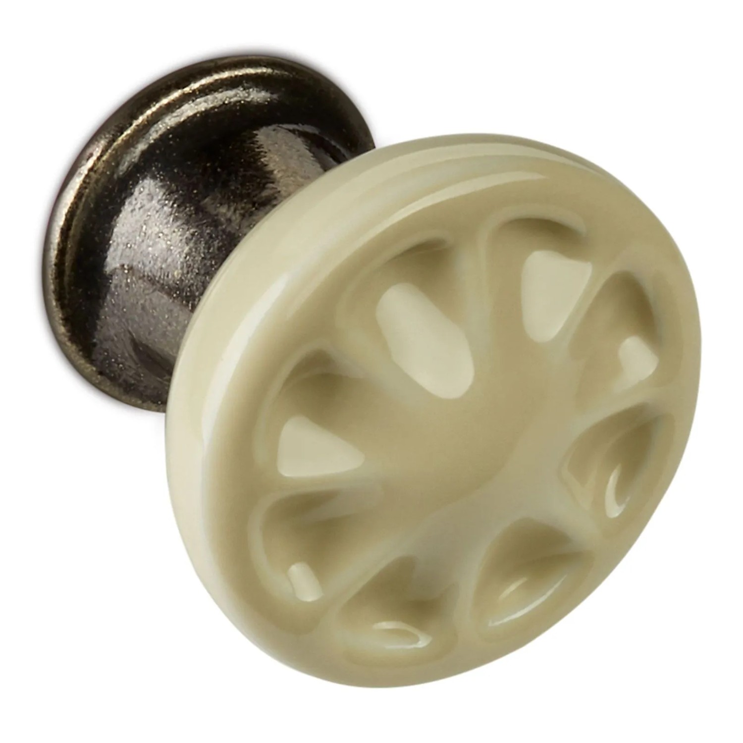 SOTECH Porzellanknopf META Ø33 mm Bronzeoptik Creme