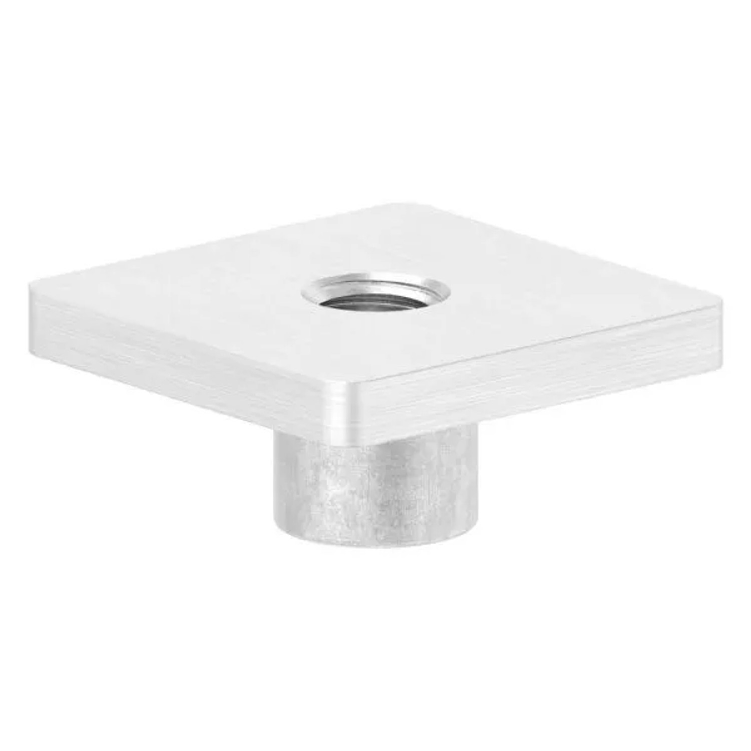 FeNau Anschweißplatte V2A 30x30 mm M8 Innengewinde Für Quadratrohr