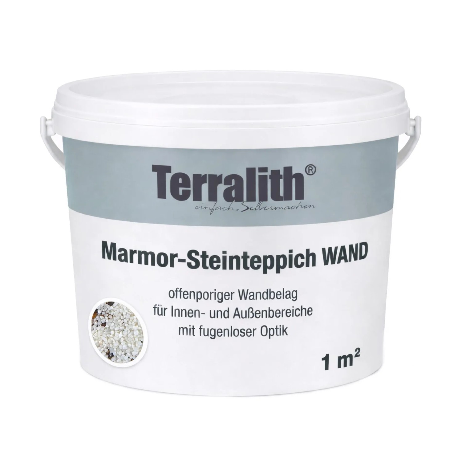 Terralith Edelsteinteppich Wand Tigerauge Bianco für 1 m²