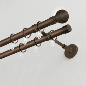 Gardinia Chicago Gardinenringe, 10er-Pack, Bronze, für Stangen mit 20 mm Durchmesser.