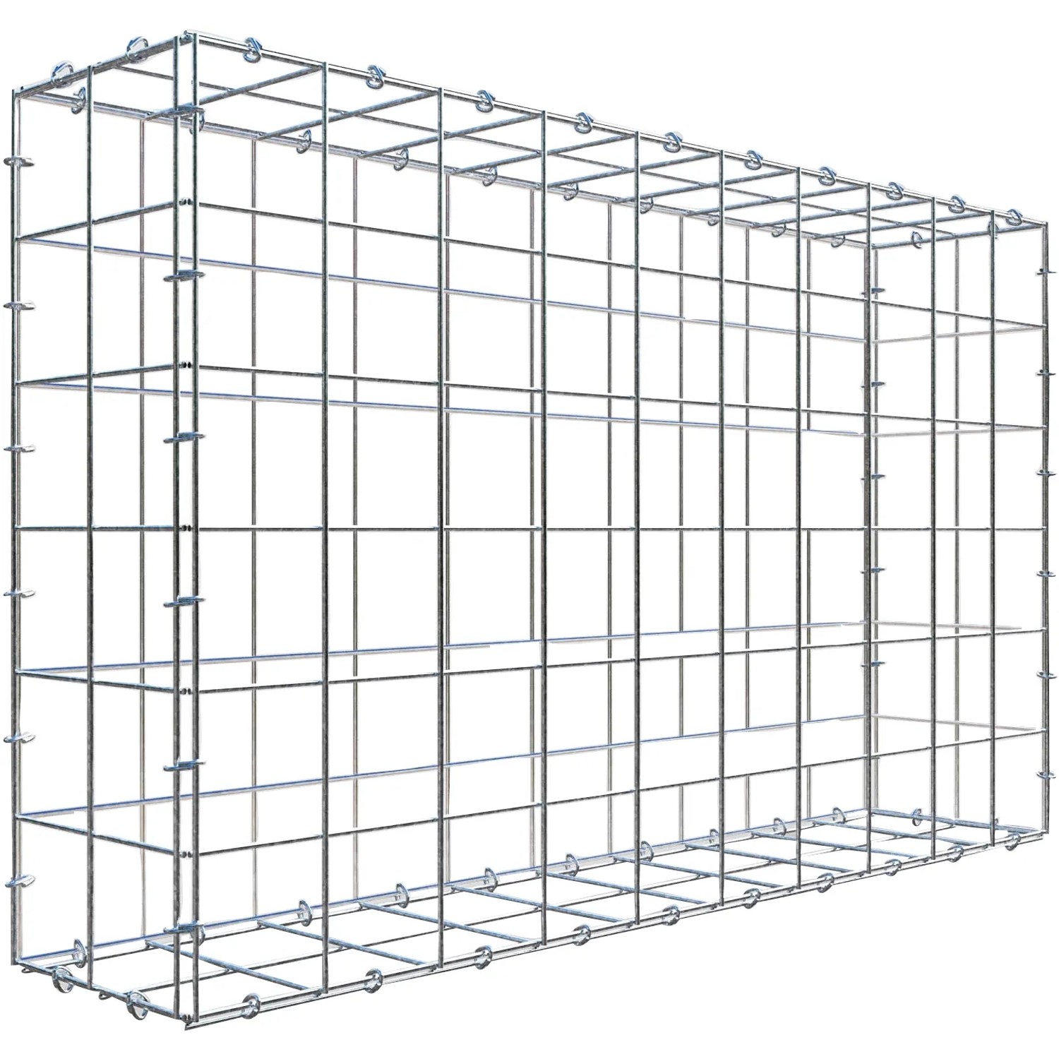 Gabiona C-Ring-Gabione 60 x 100 x 20 cm Maschenw 10 x 10 cm