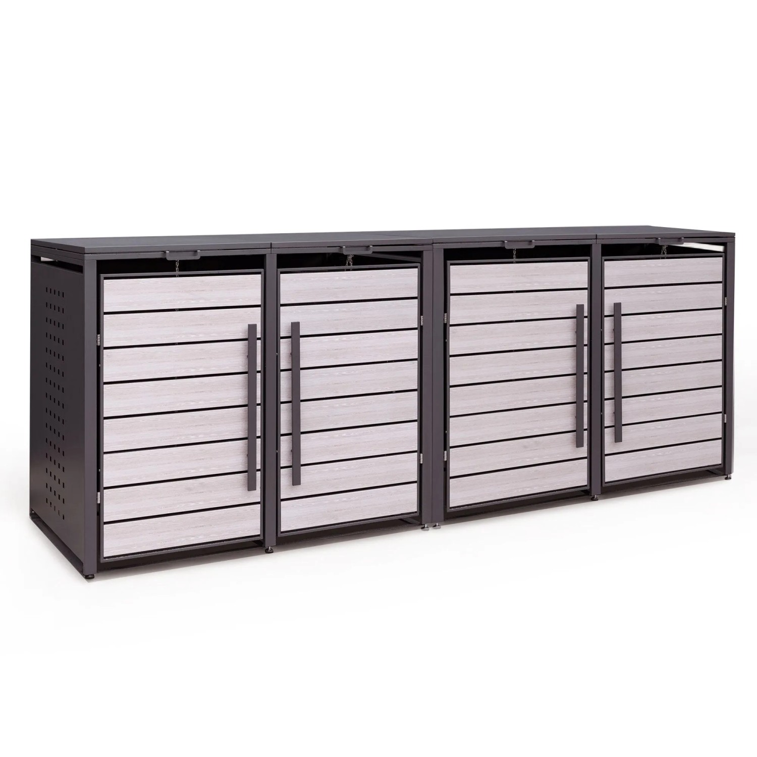 osoltus BoxyWood4 Mülltonnenbox Inkl Gasdruckfedern B 264cm H 118 Cm Anthrazit