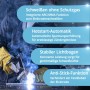 Schweißer nutzt STAHLWERK Schweißgerät. Funktionen: Hotstart, Anti-Stick, stabiler Lichtbogen, Elektrodenschweißen ohne Schutzgas.