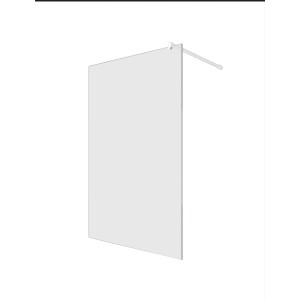 Glaszentrum Hagen Walk-In Duschabtrennung, 138x200cm, satiniert, mit Stabilisator.