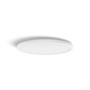 Weißes, rundes Philips Hue LED-Panel Tento White S für die Decke, Ø 29,1 cm.